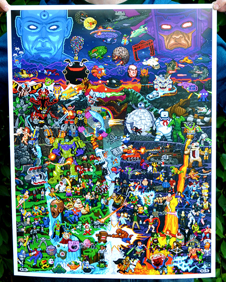 8-Bit Worlds Collide Pixel Posters now available on I-Mockery.com!