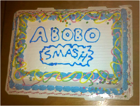 Happy Birthday, Abobo's Big Adventure! Abobo smash birthday cake!