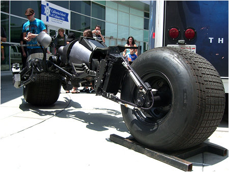 Just accept it. The Batpod is WAY better than your Yamaha bike.