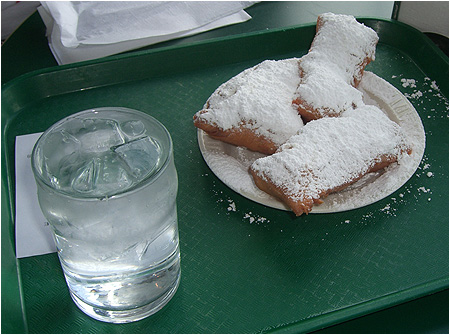 An order of Beignets from Cafe Du Monde! SUGAR!