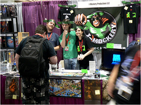 I-Mockery's table at the 2009 San Diego Comic-Con!