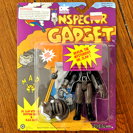 Inspector Gadget action figure! Reveal the face of the mysterious Dr. Claw!