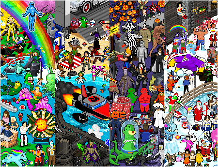 A sampling of the original Four Seasons of Pixels poster print set!