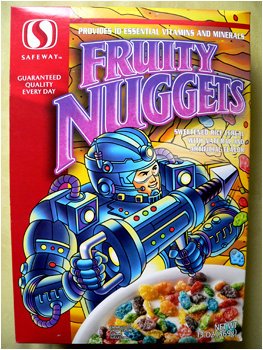 Fruity Nuggets! The ultimate generic cereal? Frew thinks so!