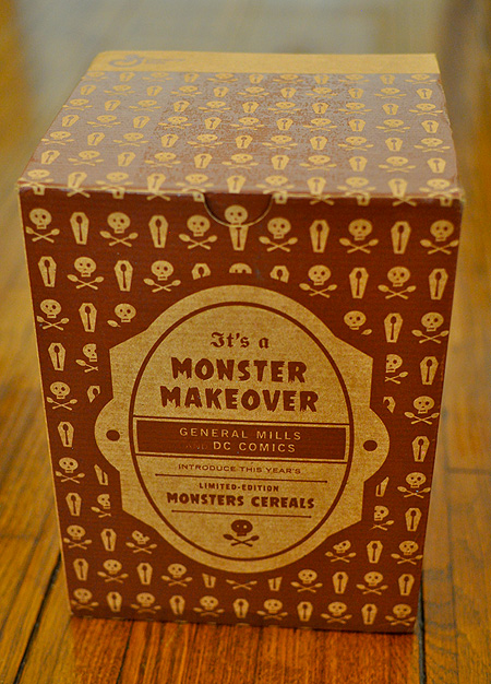 General Mills special 'Monster Makeover' Monster Cereals box!