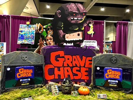 Grave Chase game booth design at the 2017 San Diego Comic-Con!