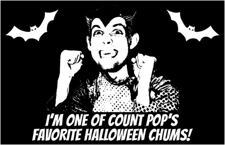 Count Pop stickers! Become one of Count Pop's Halloween Chums!