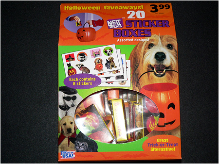 Halloween animal stickers... an alternative to candy! Sure, why not?