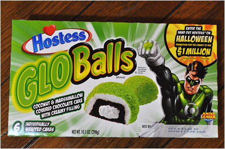 You too can eat Hal Jordan's green Glo Balls! Dine on Green Lantern's light!