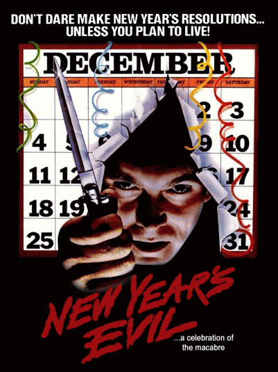 My animated New Year's Evil poster based on the cheesy 1980 slasher horror flick!