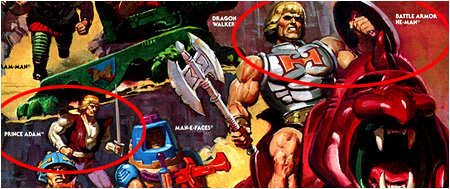 Undeniable proof that He-Man and Prince Adam are NOT the same person!