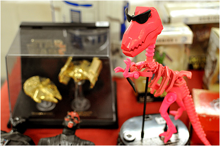 Neon pink T-Rex with cool dude shades? Sign me up.