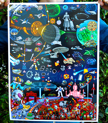 8-Bit Pixels In Space posters now available on I-Mockery.com!