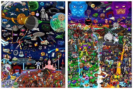 Click to order your 8-bit Worlds Collide and Pixels in Space prints!
