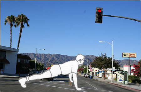Oh don't mind me... I'm just doin' some push-ups!