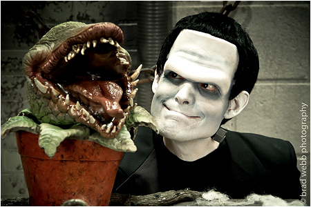 Audrey II thinks I make a pretty good Frankenstein's Monster!