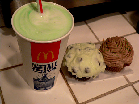 McDonald's Shamrock Shake and Guinness Cupcakes!