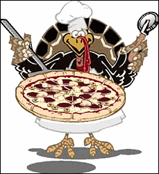 Gobble gobble! Pizza Pizza!