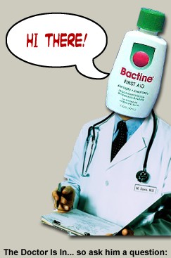Dr. Bactine says "Hi There!"