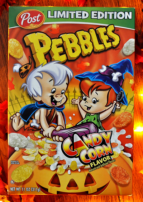Post Candy Corn Flavor Pebbles Cereal!