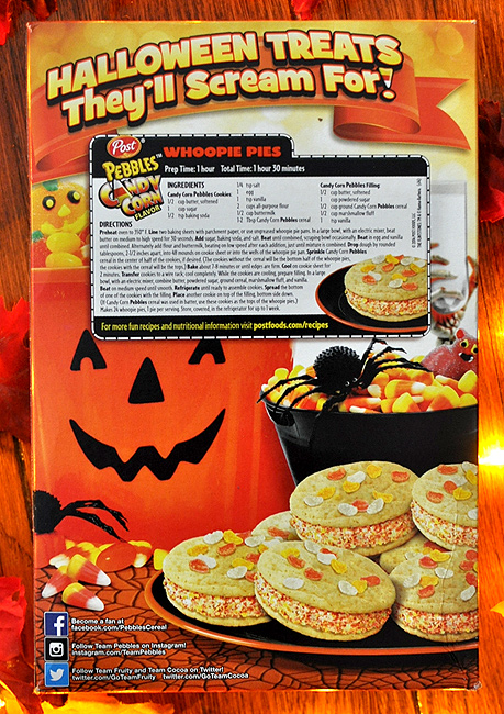 Post Candy Corn Flavor Pebbles Cereal - Whoopie Pies Recipe!