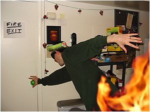 FIRE! FIRE! BOLT FOR THE DOOR!