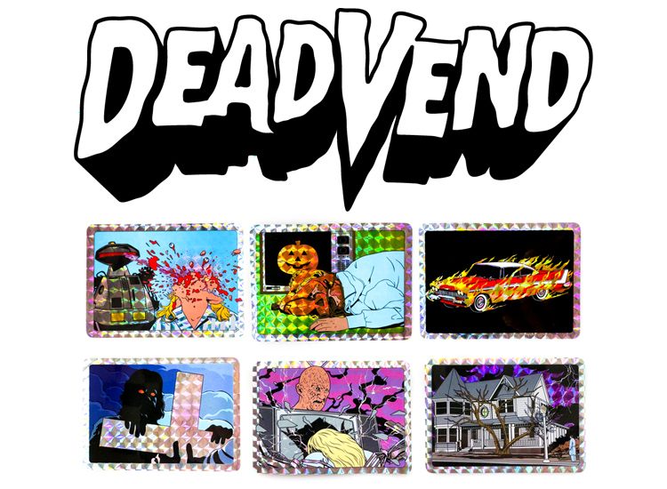 Retro-style horror prism stickers available at Deadvend.com!