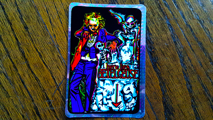 Beetlejuice vintage horror prism vending machine sticker!