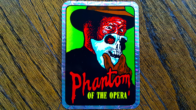 The Phantom of the Opera vintage horror prism vending machine sticker!