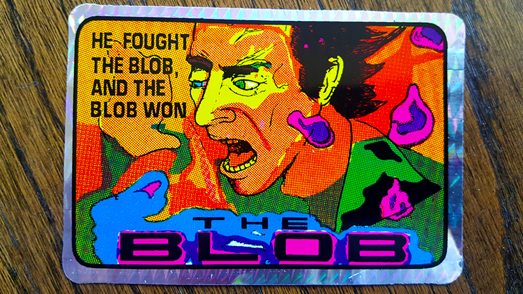 The Blob vintage horror prism vending machine sticker!