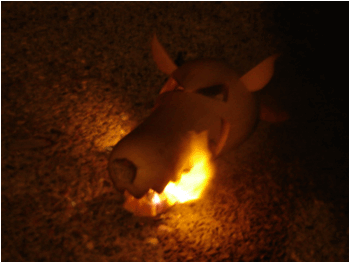 The roof! The roof is on fire!