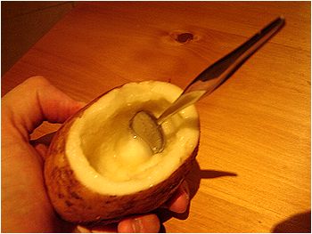 A SPOONFUL OF TATO HELPS THE MEDICINE GO DOWN! :O