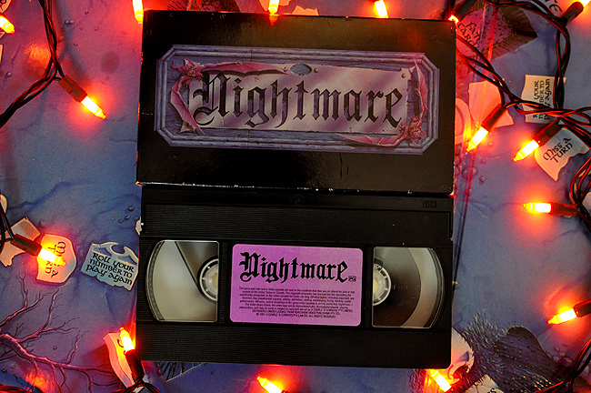 The Nightmare Horror VCR Board Game VHS tape!