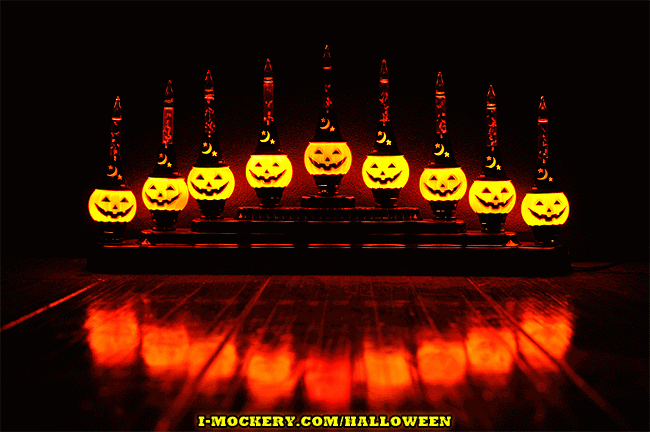 The Radko Shiny Brite Halloween Pumpkin Candolier!