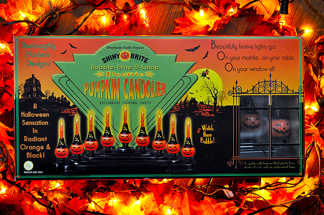 The Radko Shiny Brite Halloween Pumpkin Candolier!