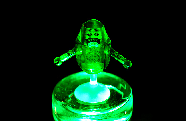 Minimates Slimer figure with a belly full of food!