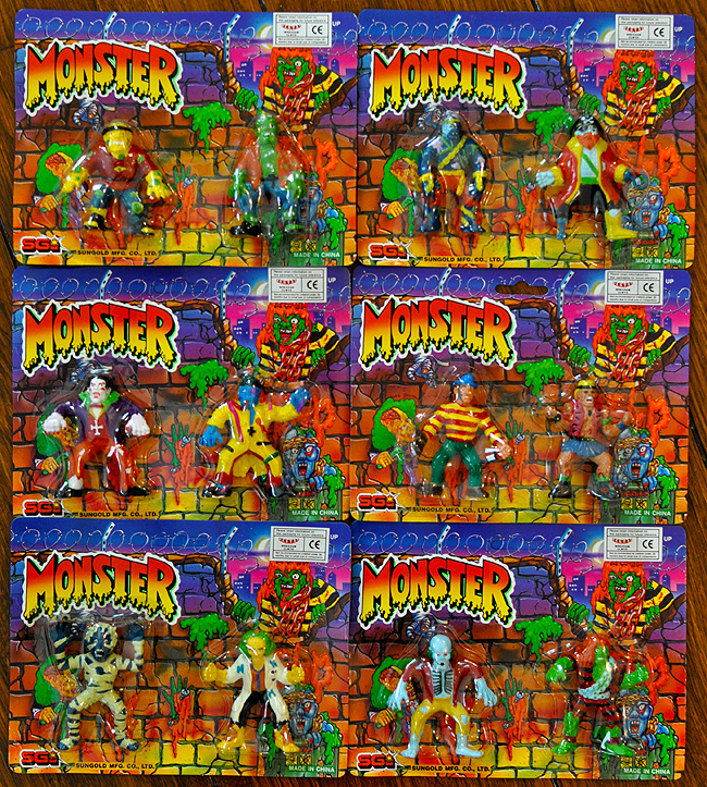 Sungold Monster Toys: Mini-Monster Figure Twin Packs!