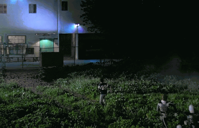 The Karate Kid - Halloween Skeleton chase!