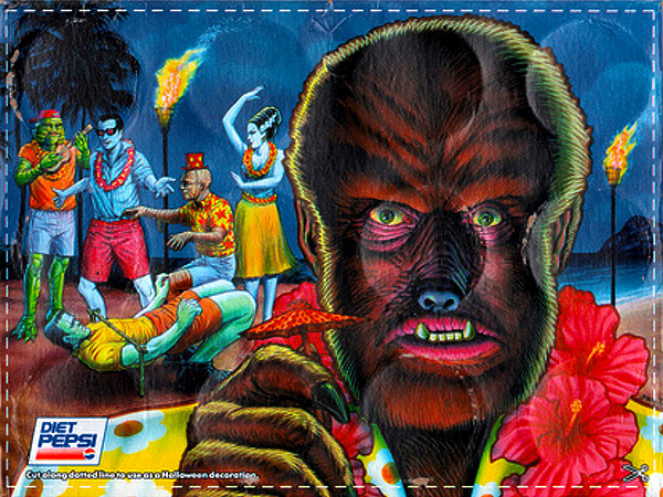 Universal Studios Pepsi Party Monsters Box cut-out decorations!