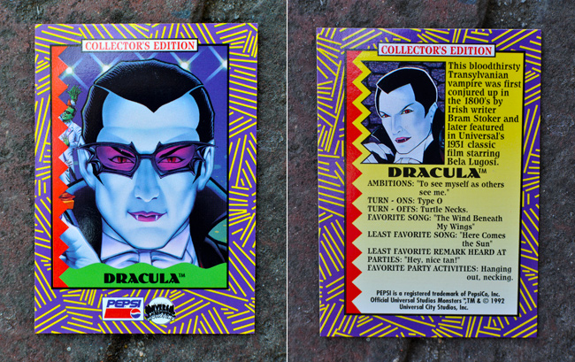 The Dracula Pepsi Party Monster Collector's Edition Card!