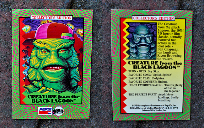 The Create From The Black Lagoon Pepsi Party Monster Collector's Edition Card!