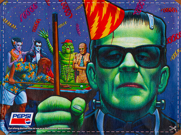 Universal Studios Pepsi Party Monsters Box cut-out decorations!