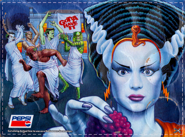 Universal Studios Pepsi Party Monsters Box cut-out decorations!