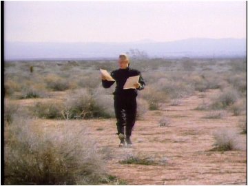 Fitting attire for a walk in the desert.