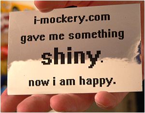Order a pack of I-Mockery's Shiny Stickers!