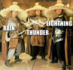 Rain. Thunder. Lightning.