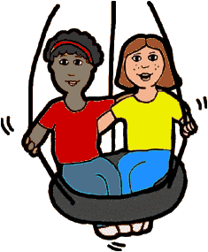 2 LITTLE LESBIANS... SITTING IN A TIRE... K-I-S-S-I-N-G...