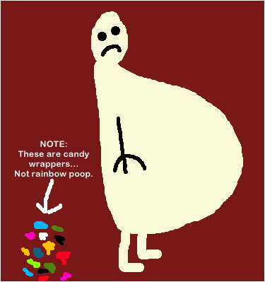 Well it *could* be rainbow poop... if you use your imagination.