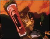 Serpentor throws his poisonous snake javelin