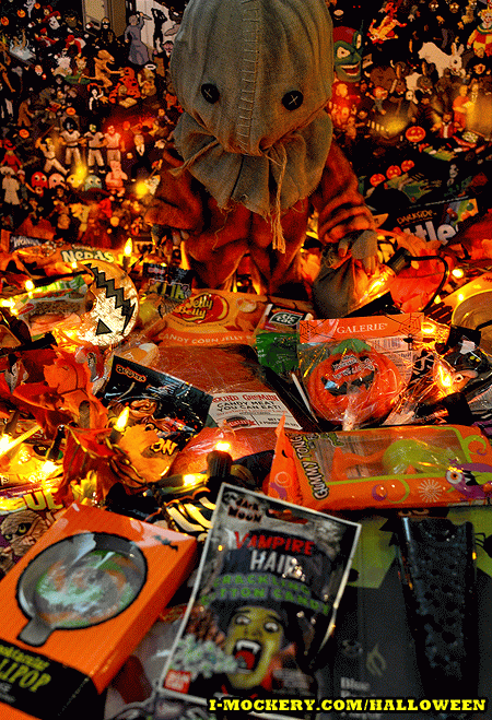 Trick 'r Treat Sam wants me to eat his Halloween candy.